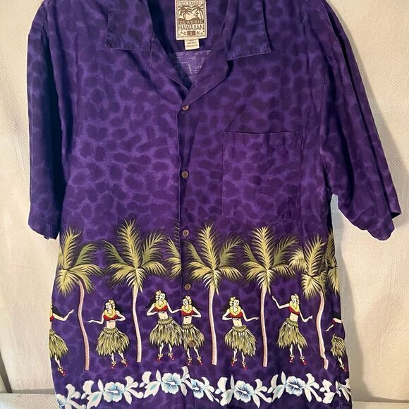 Steve & Barry Hula Girls Men's Large Multicolor Short Sleeve Button Down. - Picture 2 of 8